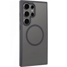 Чехол-силикон Metal Buttons with MagSafe Colorful Samsung S24 Ultra, черный