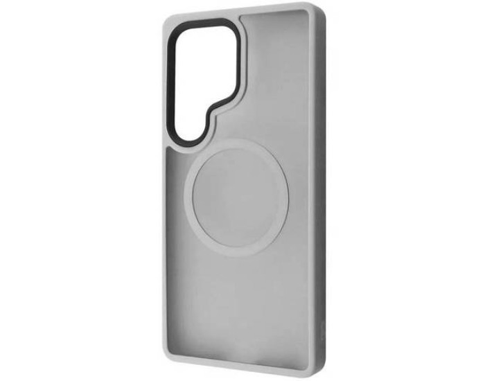 Чехол-силикон Metal Buttons with MagSafe Colorful Samsung S25 Ultra, серый