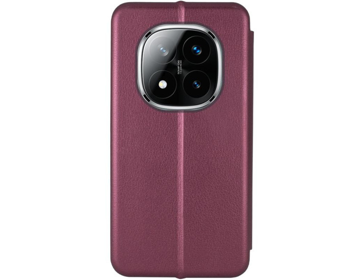 Чохол-книга шкіряний Classy Xiaomi Redmi Note 15 Pro 5G, Бордовий