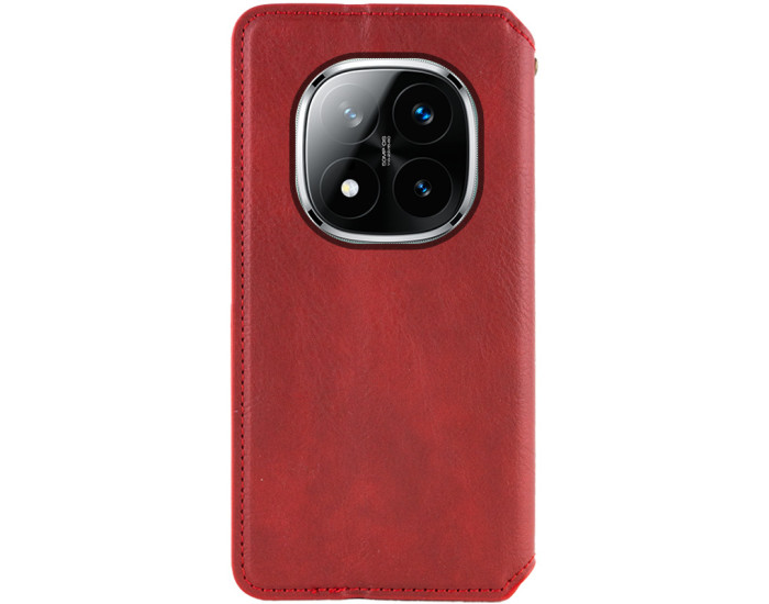 Чохол-книга шкіряний GETMAN Cubic Xiaomi Redmi Note 15 Pro 5G, червоний