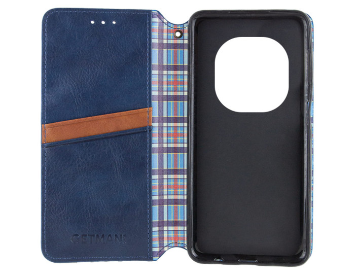 Чохол-книга шкіряний GETMAN Cubic Xiaomi Redmi Note 15 Pro 5G, синій