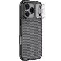 Карбонова-накладка Nillkin Camshield Pro iPhone 17 Pro, прозорий/чорний