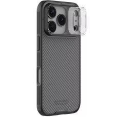 Карбонова-накладка Nillkin Camshield Pro iPhone 17 Pro, прозорий/чорний