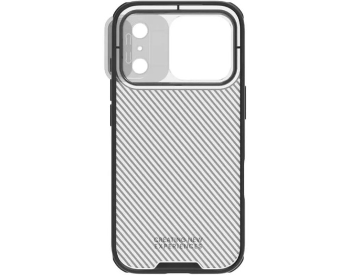 Карбонова-накладка Nillkin Camshield Pro iPhone 17 Pro, прозорий/чорний