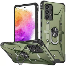 Чехол-силикон Ударопрочный Pathfinder Ring Samsung A73 5G (Зеленый / Army Green)