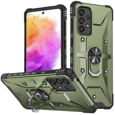 Чехол-силикон Ударопрочный Pathfinder Ring Samsung A13 4G /A23 4G /M13 4G /M23 5G /A04s (Зеленый / Army Green)