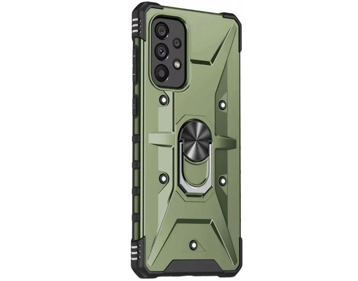 Чехол-силикон Ударопрочный Pathfinder Ring Samsung A13 4G /A23 4G /M13 4G /M23 5G /A04s (Зеленый / Army Green)