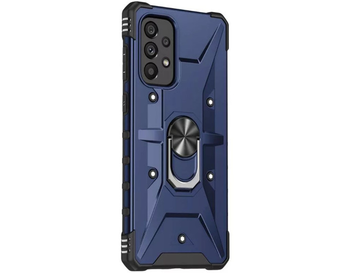 Чехол-силикон Ударопрочный Pathfinder Ring Samsung A13 4G /A23 4G /M13 4G /M23 5G /A04s (Синий / Navi)