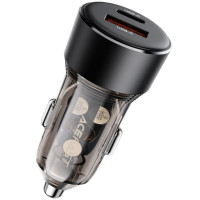 Автомобільне зарядний пристрій Acefast B12 60W (USB-A+USB-C) чорне