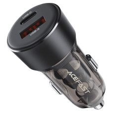 Автомобильное зарядное устройство Acefast B12 60W (USB-A+USB-C) черное