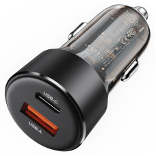 Автомобильное зарядное устройство Acefast B12 60W (USB-A+USB-C) черное