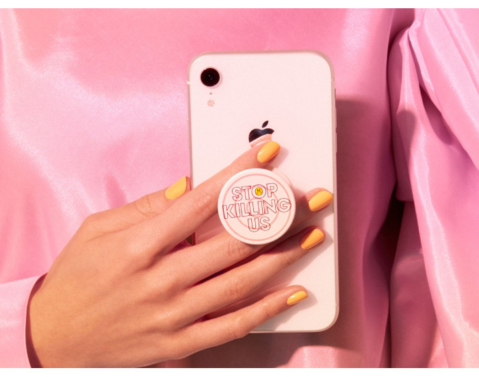 Чехол-силикон Fashion Popsoket Case Samsung A115/M115 Pink