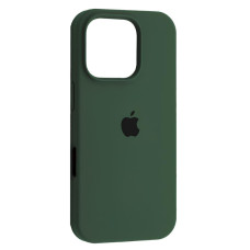 Чехол-силикон оригинал Full Soft Matte iPhone 16 Pro, Pine green
