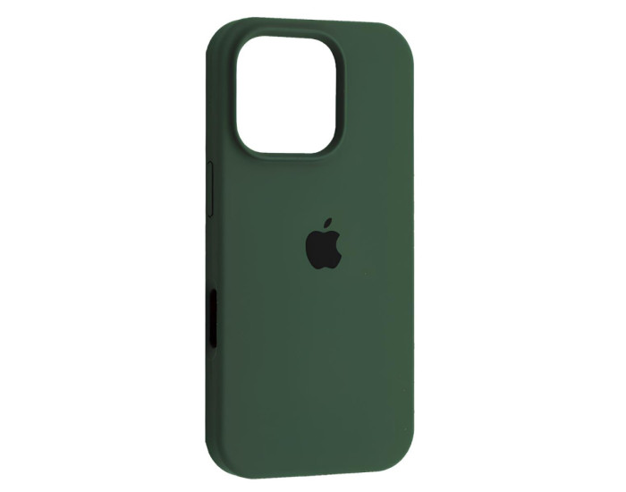 Чехол-силикон оригинал Full Soft Matte iPhone 16 Pro, Pine green