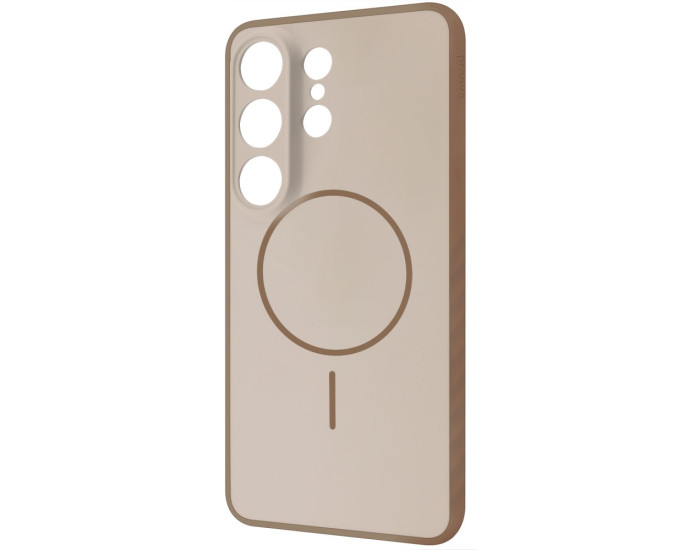 Чехол-силикон Proove Softline Case with MagSafe Ring Samsung S26 Ultra, бежевый