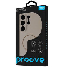 Чехол-силикон Proove Softline Case with MagSafe Ring Samsung S26 Ultra, бежевый