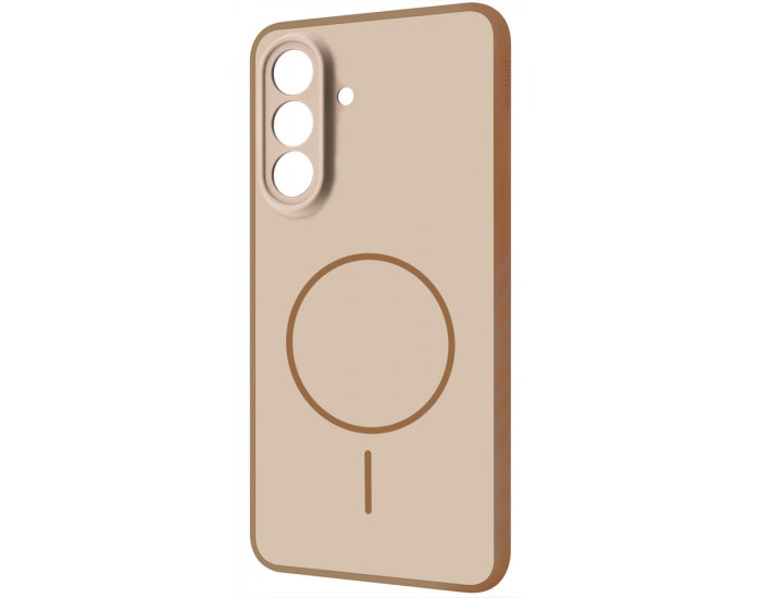 Чехол-силикон Proove Softline Case with MagSafe Ring Samsung S26, бежевый