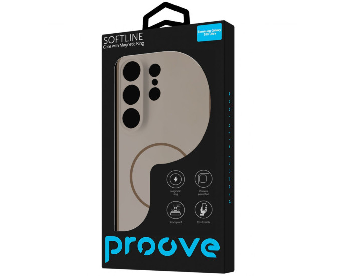Чехол-силикон Proove Softline Case with MagSafe Ring Samsung S26 Ultra, синий