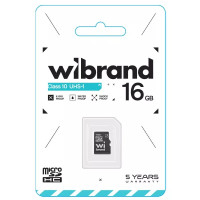 Карта пам'яті Wibrand microSDXC (UHS-1) 16Gb class 10