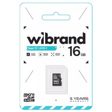Карта памяти Wibrand microSDXC (UHS-1) 16Gb class 10
