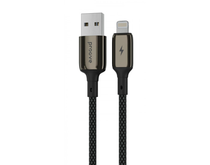 Кабель Proove Dense Metal USB to Lightning (2.4A/1m) черный