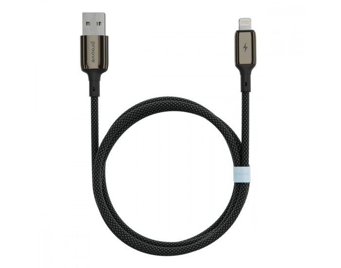 Кабель Proove Dense Metal USB to Lightning (2.4A/1m) черный
