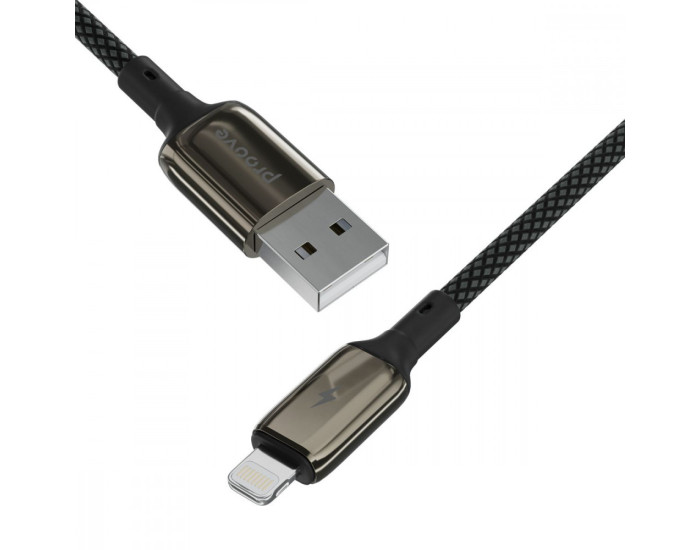 Кабель Proove Dense Metal USB to Lightning (2.4A/1m) черный