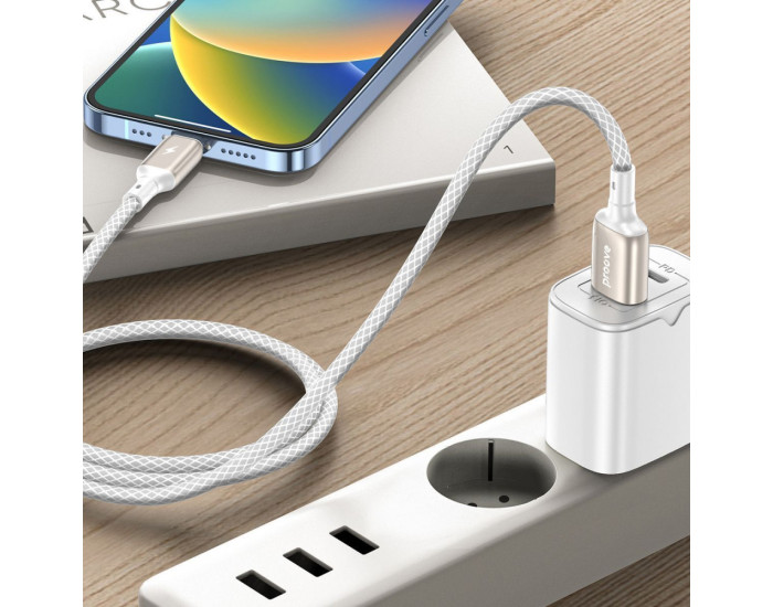 Кабель Proove Dense Metal USB to Lightning (2.4A/1m) черный