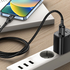 Кабель Proove Dense Metal USB to Lightning (2.4A/1m) черный