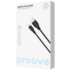 Кабель Proove Simple USB to Lightning (2.4A/1m) черный