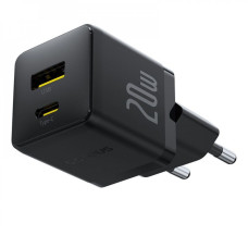 Мережеве зарядний пристрій Baseus Palm C+U 20W + Cable Type-C to Type-C (P10111608213-01) біле