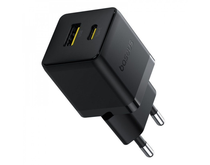 Мережеве зарядний пристрій Baseus Palm C+U 20W + Cable Type-C to Type-C (P10111608213-01) біле