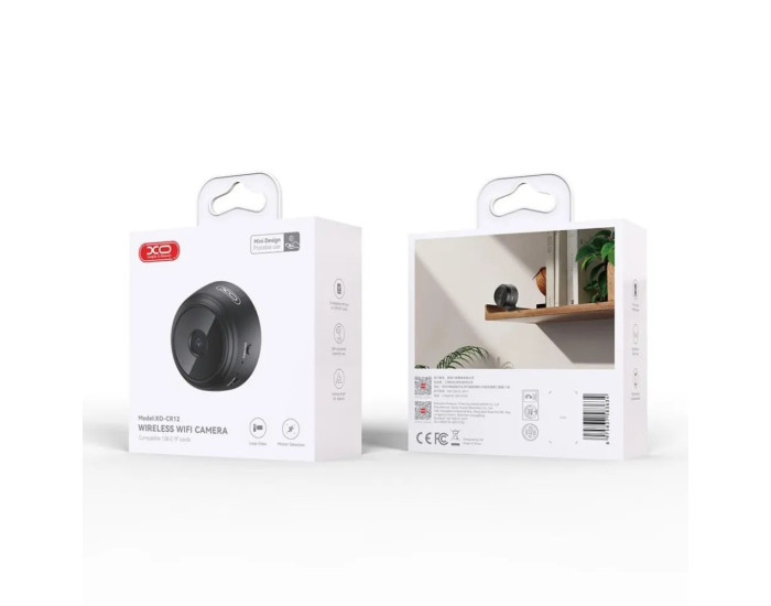 IP Камера XO CR12 mini Wireless WiFi Camera 0.3 Megapixel (480P w/stand) черная