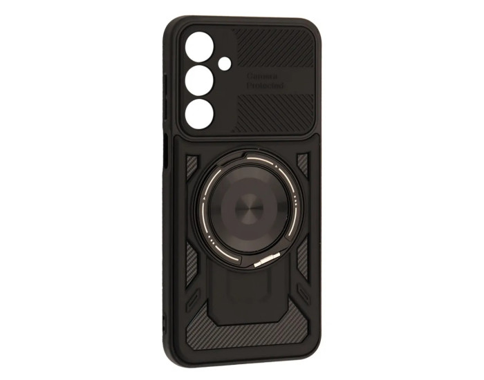 Чехол-силикон Protective Ring MagSafe Samsung S21 FE, черный