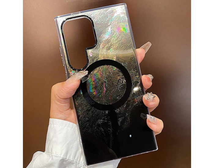 Чехол-силикон Shiny Mountain MagSafe Samsung S25 Ultra, Black