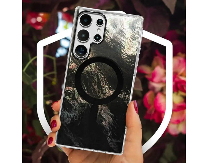 Чехол-силикон Shiny Mountain MagSafe Samsung S25 Ultra, Black