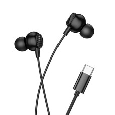 Проводные наушники Hoco M117 Victory universal digital Type-C с микрофоном, черные