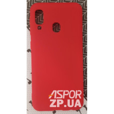 Чехол-силикон Smtt (с микрофиброй) Samsung A202 A20E, красный