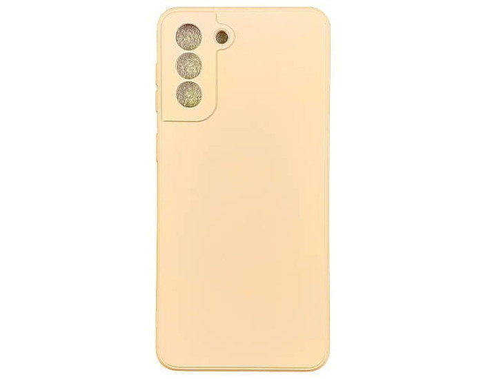 Чехол-силикон Smtt (с микрофиброй) Samsung S21 Plus, розовый песок