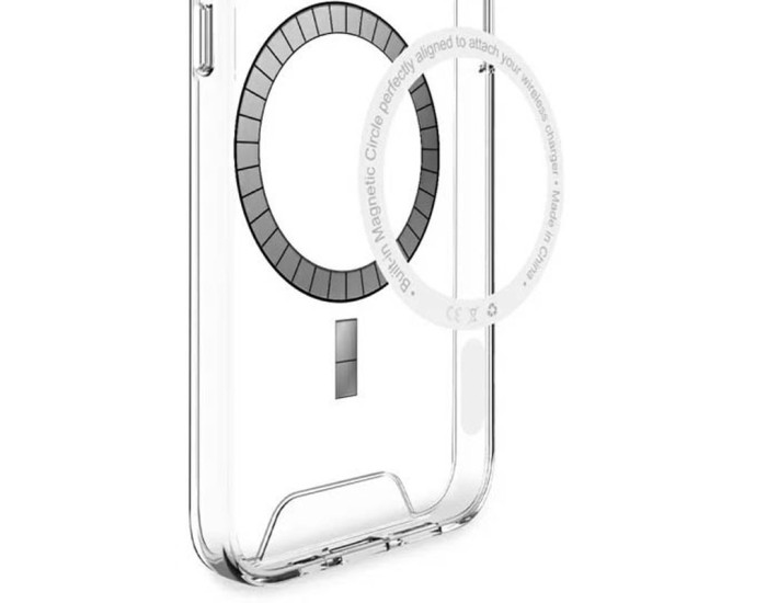 Чехол-силикон Space Case with MagSafe Samsung S24 Ultra, прозрачный															