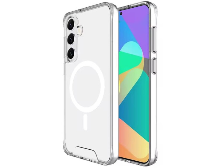 Чехол-силикон Space Case with MagSafe Samsung S26 Plus /S26 Edge, прозрачный															