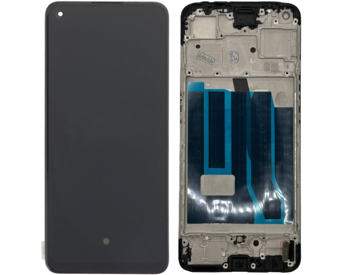 Дисплей з сенсорним екраном (модуль) Oppo Reno 8T 4G, чорний з рамкою, оригінал