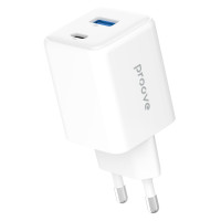 Сетевое зарядное устройство Proove Pocket GaN 45W (Type-C + USB) белый