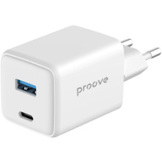 Сетевое зарядное устройство Proove Pocket GaN 45W (Type-C + USB) белый