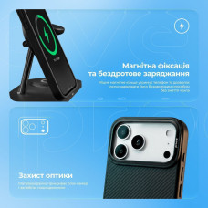 Чехол-силикон Proove Force Armor Case with MagSafe Ring iPhone 16 Pro Max, Black