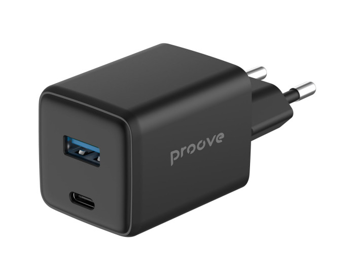 Сетевое зарядное устройство Proove Pocket GaN 45W (Type-C + USB) черный
