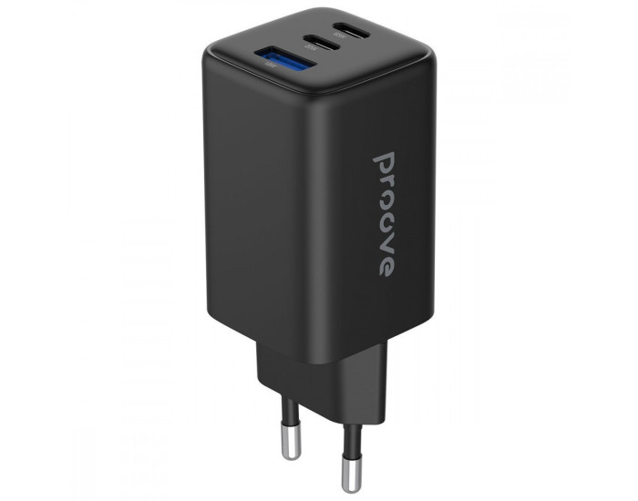 Сетевое зарядное устройство Proove Pocket GaN 65W (2Type-C + USB) черный