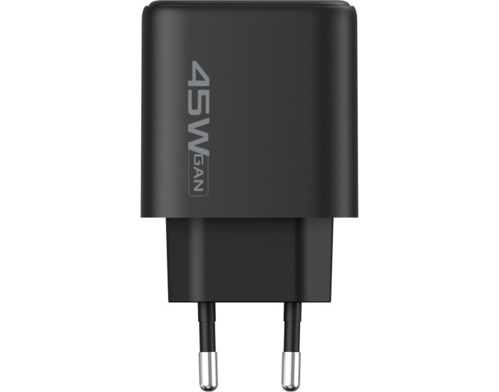 Сетевое зарядное устройство Proove Silicone Power 2 45W (Type-C + USB) черный