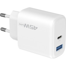 Сетевое зарядное устройство Proove Silicone Power 2 45W (Type-C + USB) черный