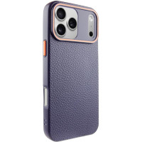 Чехол кожаный Syndee with MagSafe iPhone 17 Pro Max, Gem blue